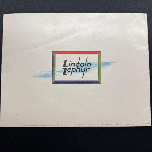 1941 Lincoln Zephyr V-12 Original Sales Brochure - Picture 4 of 7